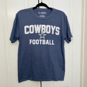 Dallas Cowboys Authentic Football Men's Blue/Gray Graphic T-Shirt NFL Sz Medium